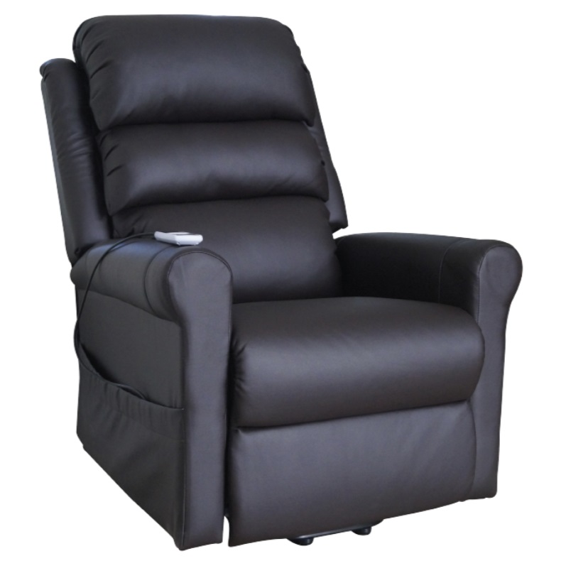 REPOSET RECLINABLE SISTEMA DE MASAJE Y CALOR CHOCOLATE VINIPIEL KH100101