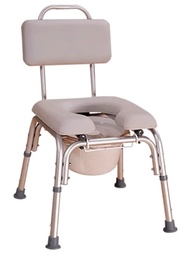 SILLA COMODO DUCHA R204102 TIPO HERRADURA ACOJINADA GRIS DE ALUMINIO