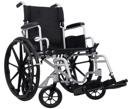 SILLA DE RUEDAS MEDICAL SRTRA906MS TRANSFORMER 18 DE ALUMINIO TAPIZ LONETA NEGRO
