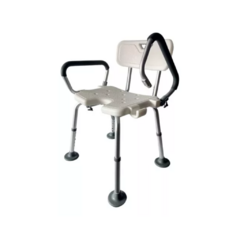 SILLA DUCHA MOBICARE SC-SC15 BLANCA CON DESCANZA BRAZOS ABATIBLES DE ALUMINIO