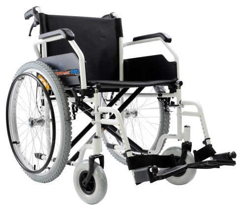 SILLA DE RUEDAS XTREME 20" R218260GL-TN CON DESCANSAPIES BLANCO GLAC. DE ACERO, FRENO RESP.