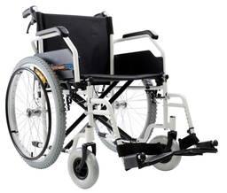 SILLA DE RUEDAS XTREME 20" R218260GL-TN CON DESCANSAPIES BLANCO GLAC. DE ACERO, FRENO RESP.