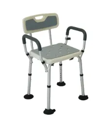 SILLA DUCHA EKO ED500401E GRIS RESPALDO Y DESCANSABRAZOS