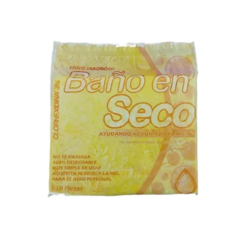 BAÑO FACIL EN SECO CON CLORHEXIDINA 10 PZS.