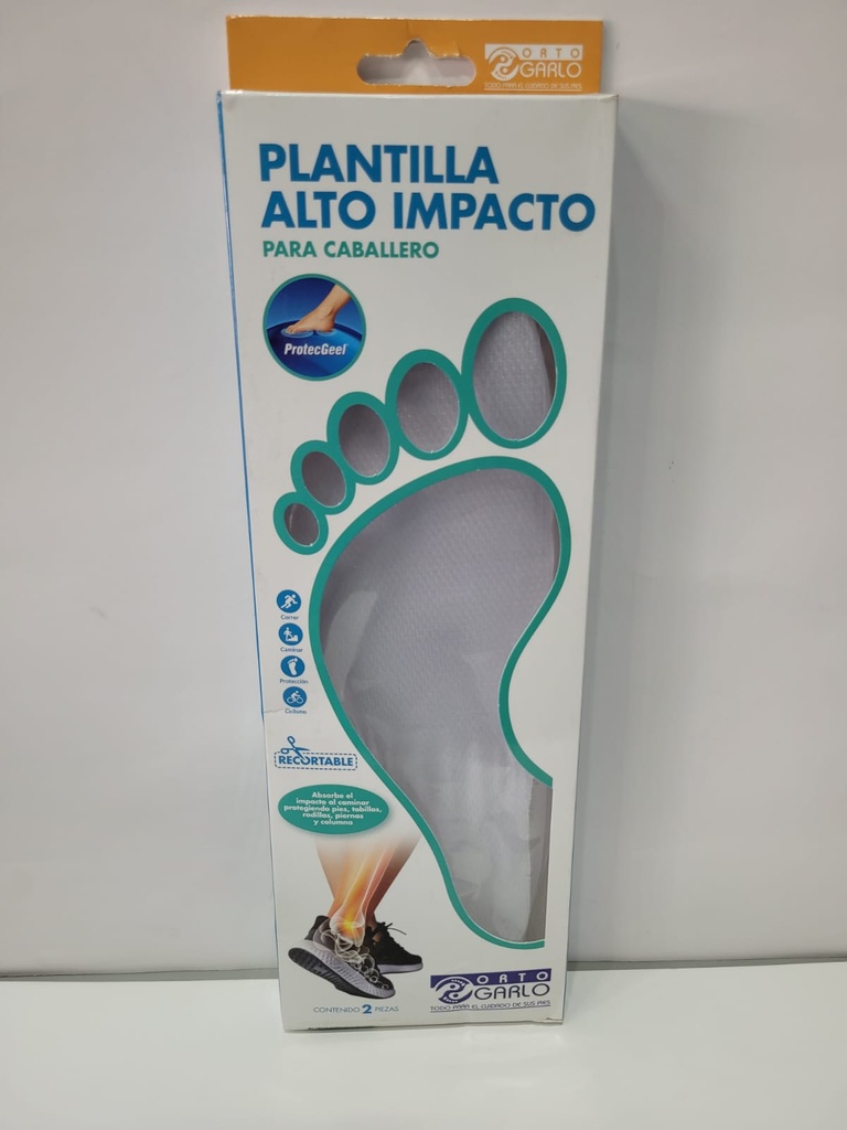 PLANTILLA ORTOGARLO ALTO IMPACTO RECORTABLE CABALLERO OT057