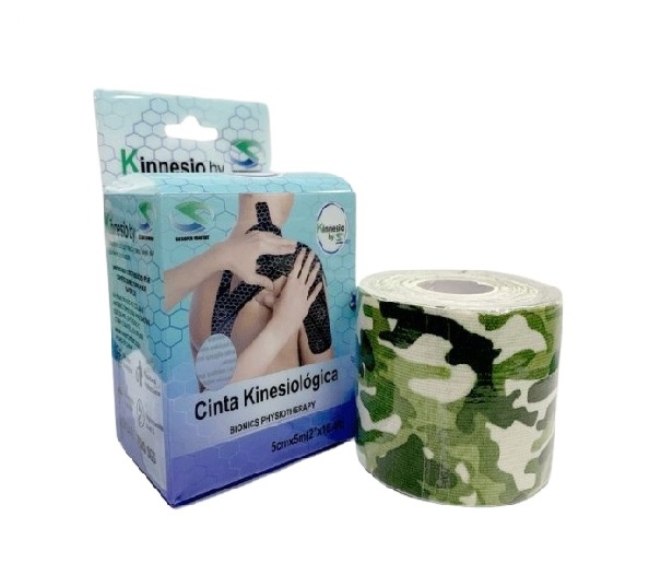 CINTA KINESIOLÓGICA VERDE MILITAR CAMUFLAJE SC-K5CG