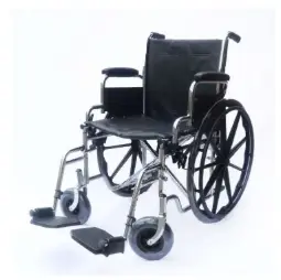 SILLA DE RUEDAS COMPANION M300-113 TAPIZ NEGRO 18´´CROMADA CON DESCASAPIE