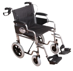 SILLA DE TRASLADO EKO EW2005011-AZUL ABATIBLE DE ACERO ESMALTADO TAPIZ NEGRO