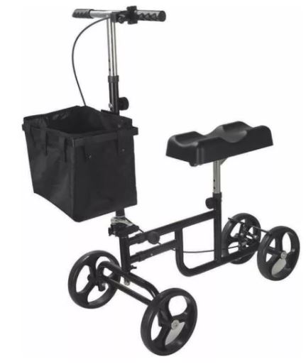 SCOOTER DE RODILLA SC-104R DE ACERO NEGRO DELUX