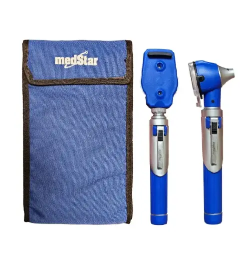 [002227] ESTUCHE MEDSTAR SWZ-34.09.049 AZUL OTOSCOPIO-OFTALMOSCOPIO FIBRA OPTICA
