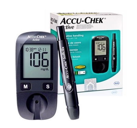 [002277] GLUCOMETRO ACCU CHECK ACTIVE 10 TIRAS - 10 LANCETAS