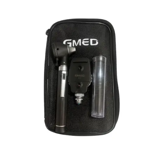 [002414] ESTUCHE GMED-204N LUZ LED NEGRO UN MANGO FIBRA OPTICA