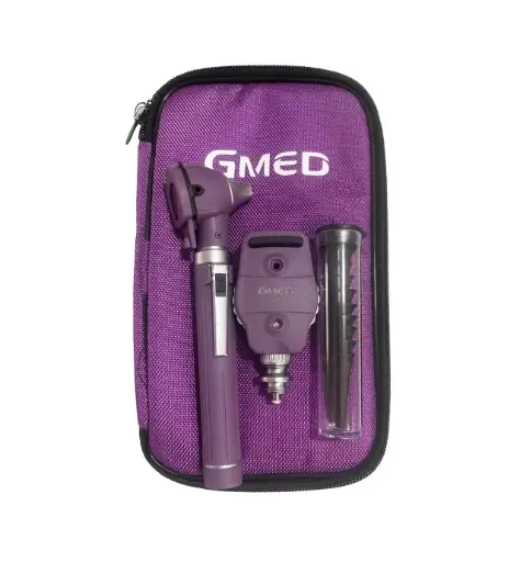 [002417] ESTUCHE GMED-204M LUZ LED MORADO UN MANGO FIBRA ÓPTICA