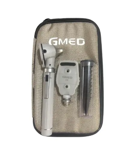 [002419] ESTUCHE GMED-204G LUZ LED GRIS UN MANGO FIBRA OPTICA