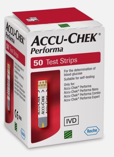 [002456] TIRAS ACCU CHECK PERFORMA 50 PZS.