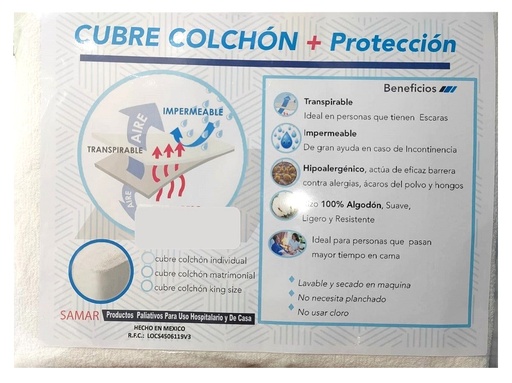 [006013] CUBRE COLCHÓN MATRIMONIAL 30002 DE CAJON 30002