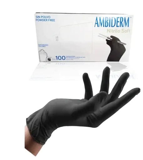 [006038] GUANTE AMBIDERM NITRILO NEGRO MED. 100133073