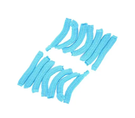 [006095] GORRO DESECHABLE PLISADO DE ACORDEON 10 PZS SMS AZUL