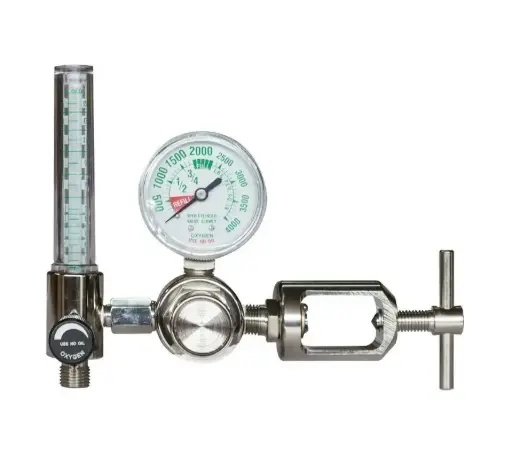 [008229] REGULADOR DE OXIGENO DE YUGO CON FLUJOMETRO R-R870FDY 2-15 LPM 680