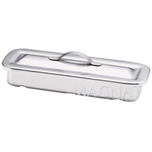 [010061] CHAROLA ACERO INOX.MGT-0153 22X8X3 CON TAPA