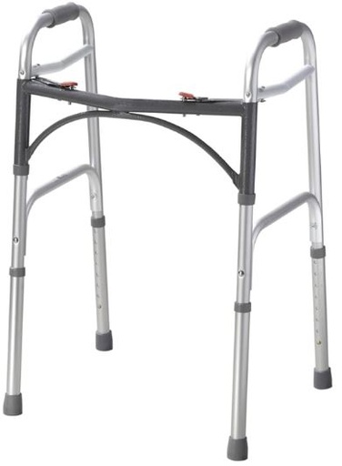 [012008] ANDADERA DRIVE 10200DR PLEGADO EN BOTONES ROJO DE ALUMINIO