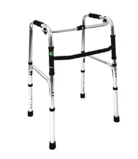 [012018] ANDADERA EKO EA100101 PLEGABLE PLATA DE ALUMINIO PULIDO