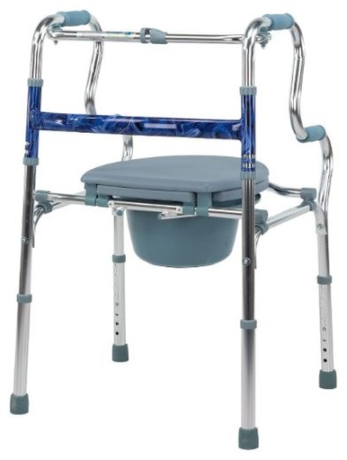 [012041] ANDADERA MEDICAL AN822L51MS 5 EN 1 SILLA DUCHA, COMODO,AUMENTO,CHASIS DE SEGURIDAD DE ALUMINIO