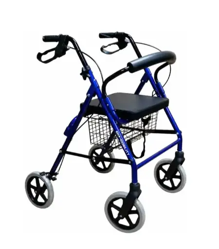 [012042] ANDADERA ROLLATOR EKO ER100201 AZUL DE ALUMINIO CON CANASTA