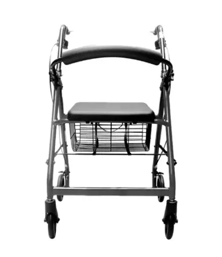 [012043] ANDADERA ROLLATOR EKO ER100301 PLATA DE ALUMINIO CON CANASTA