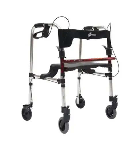 [012051] ANDADERA ROLLATOR R213063/64 PLEGOO DE LUJO ASIENTO Y RESPALDO DE ALUMINIO