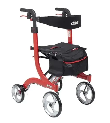[012052] ANDADERA ROLLATOR NITRO 10266 NEGRA/ROJA DRIVE