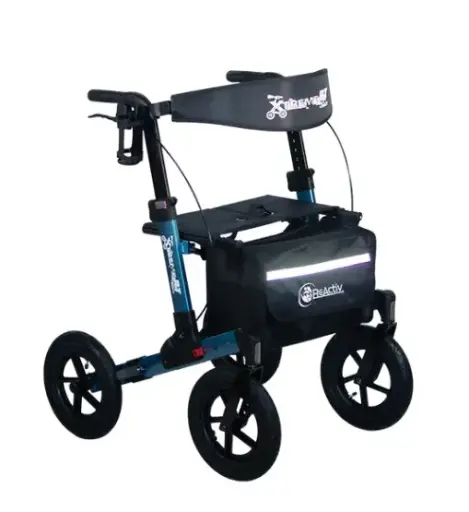 [012056] ANDADERA ROLLATOR R223071/72/73/74 PLEGOO LLANTAS NEUMÁTICAS ASIENTO CON BOLSA DE ALUMINO VARIOS COLORES