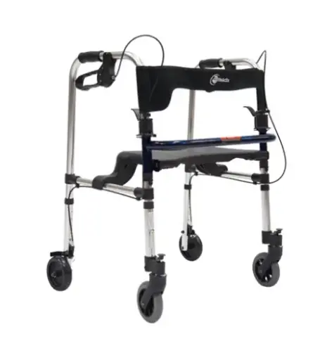 [012057] ANDADERA ROLLATOR R213063/64 PLEGOO DE LUJO ASIENTO Y RESPALDO DE ALUMINIO