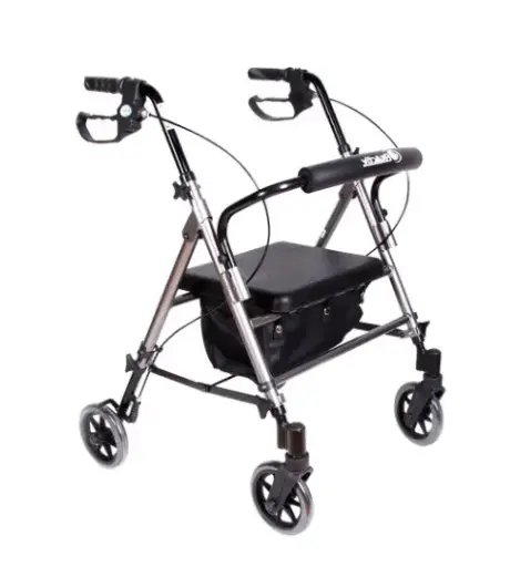 [012065] ANDADERA ROLLATOR R214046 ULTRA COMPACTA GRIS DE ALUMINIO