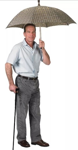 [012111] BASTON DRIVE 10399 CON PARAGUAS INTEGRADO DE ALUMINIO ESMALTADO NEGRO