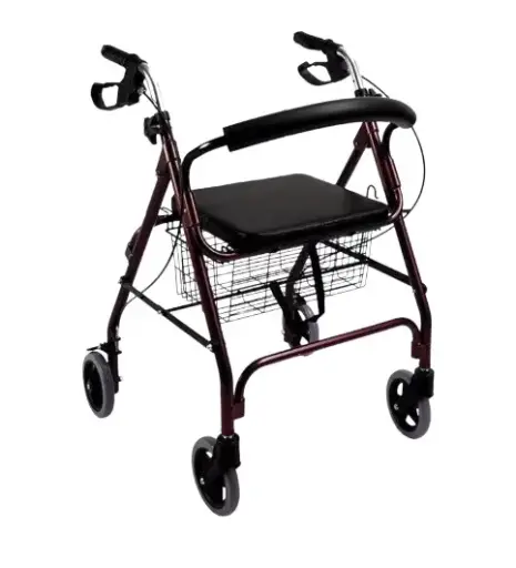 [012122] ANDADERA ROLLATOR MOBICARE ECC17-1 ROJA CON CANASTA DE ALUMINIO