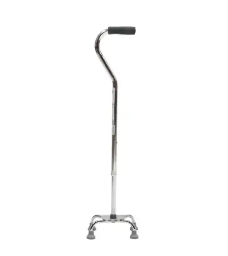 [012128] BASTON 4 APOYOS R211133 PLATA BRILLANTE BASE METALICA