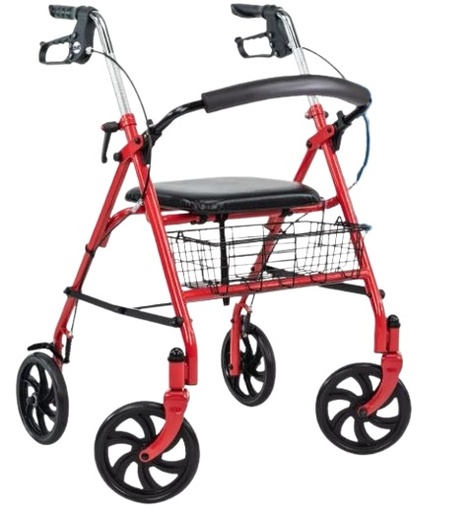 [012162] ANDADERA ROLLATOR DRIVE 10257 ROJA DE ACERO ESMALTADO