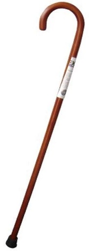 [012173] BASTON MADERA MGO.CURVO NOGAL 5180A