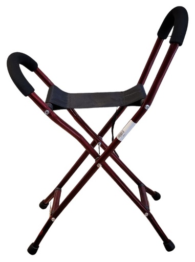 [012185] BASTON DE ACERO CON ASIENTO DE LONA COLORES