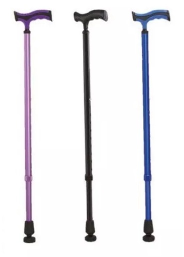 [012186] BASTON MOBICARE ALEMAN ECL12 NEGRO-MORADO / AZUL BASE GIRATORIA 360 DE ALUMINIO