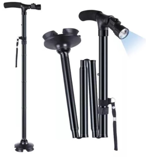 [012195] BASTON MOBICARE 4 EN 1 DY05948L CON LAMPARA BASE PLASTICA PLEGABLE