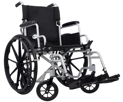 [012427] SILLA DE RUEDAS MEDICAL SRTRA906MS TRANSFORMER 18 DE ALUMINIO TAPIZ LONETA NEGRO