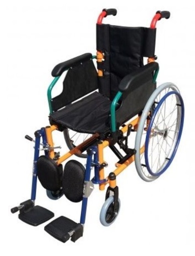 [012437] SILLA DE RUEDAS INF. SP3602E CON ELEVAPIES SEMINEUMATICA DE ACERO ESMALTADA