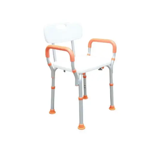 [012528] SILLA DUCHA COMPANION M350-030 NARANJA CON DESCANSABRAZOS