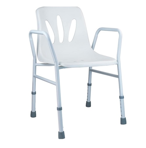 [012541] SILLA DUCHA EKO ED900501 BLANCA DE ALUMINIO
