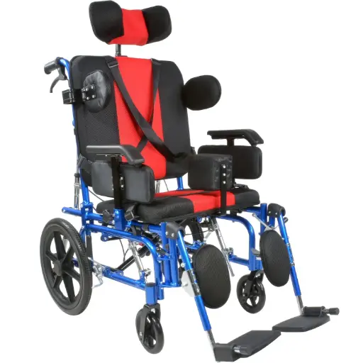 [012550] SILLA PCA MOBI ECG400 RECLINABLE AZUL-ROJA