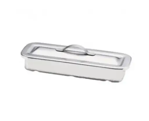 [020001] CHAROLA ACERO INOX.MGT-0153 22X8X3 CON TAPA