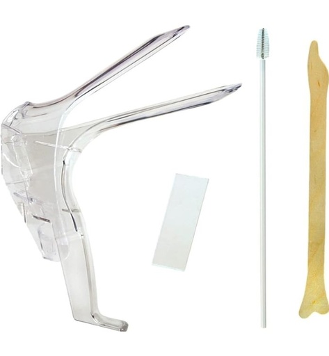 [020021] ESPEJO VAGINAL KIT AA21503 ESPEJO, ESPATULA, CEP.CITOLOGICO, PORTA OBJETOS. PAPANICOLAU