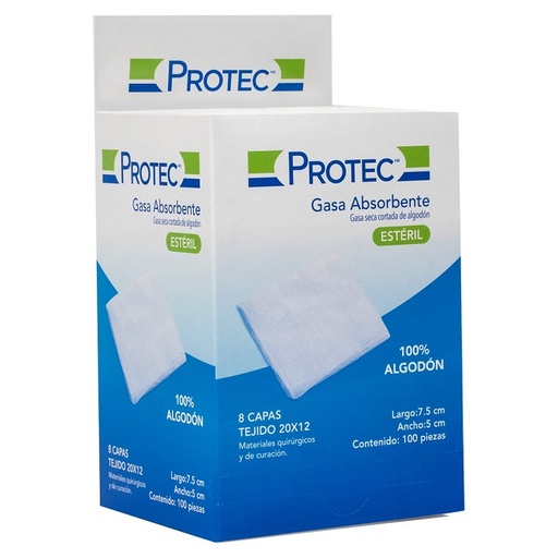 [024147] GASA ESTERIL CAJA 7.5X5 100 PZS. 0180170